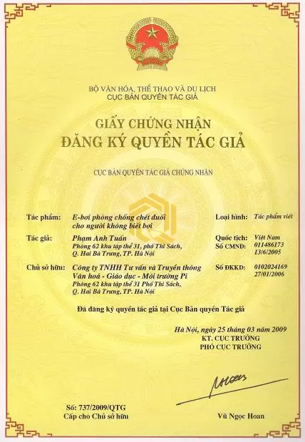 Thủ tục đăng ký bản quyền tác giả
