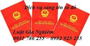 Dịch vụ thủ tục sang tên sổ đỏ mới nhất 2019