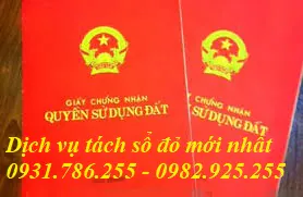 Thủ tục tách sổ đỏ khi mua đất