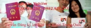 Dịch vụ đăng ký kết hôn với người Trung Quốc