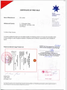 GIẤY CHỨNG NHẬN LƯU HÀNH TỰ DO (CFS)