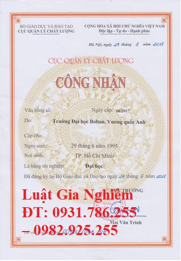 Công nhận văn bằng thạc sĩ nước ngoài